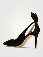 Bow Tie Suede Pumps