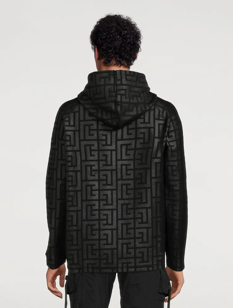 Maxi Monogram Hoodie With Logo Tape