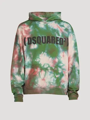 Cotton Hoodie Tie-Dye Print