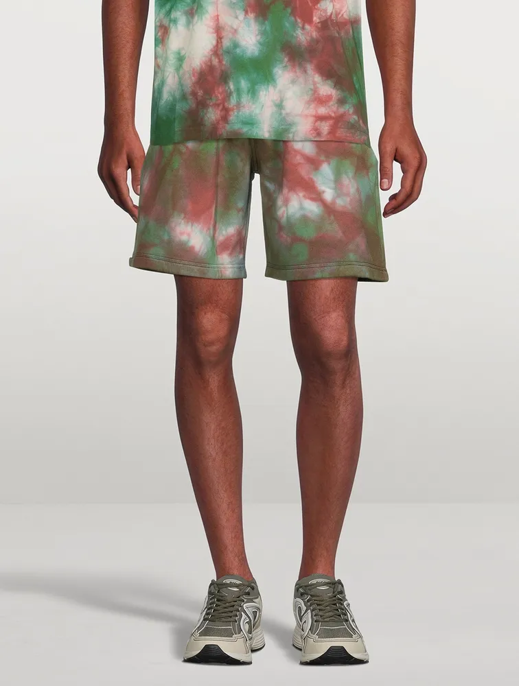 Cotton Sweat Shorts Tie-Dye Print