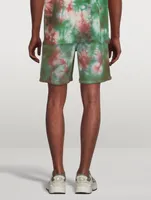 Cotton Sweat Shorts Tie-Dye Print