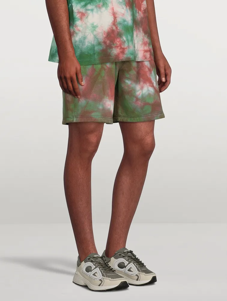 Cotton Sweat Shorts Tie-Dye Print