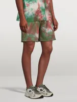Cotton Sweat Shorts Tie-Dye Print