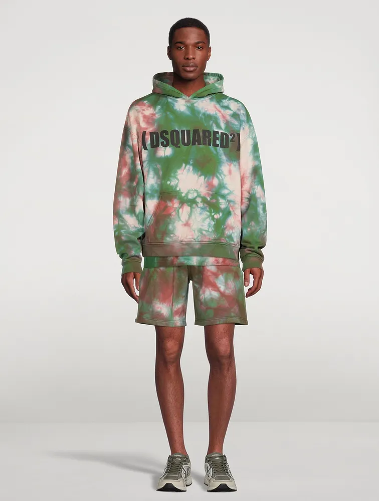 Cotton Sweat Shorts Tie-Dye Print