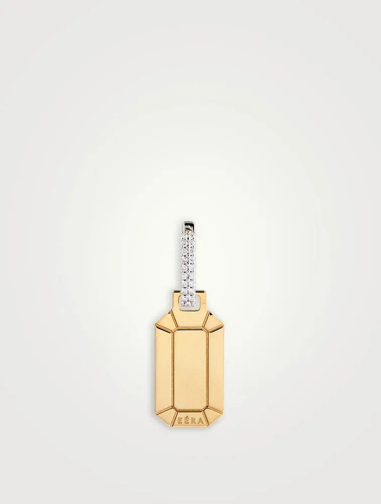 Small Tokyo Gold Earring With Diamonds