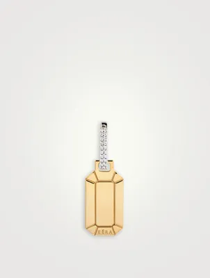 Small Tokyo Gold Earring With Diamonds