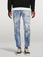 Skater Paint Washed Skinny Jeans