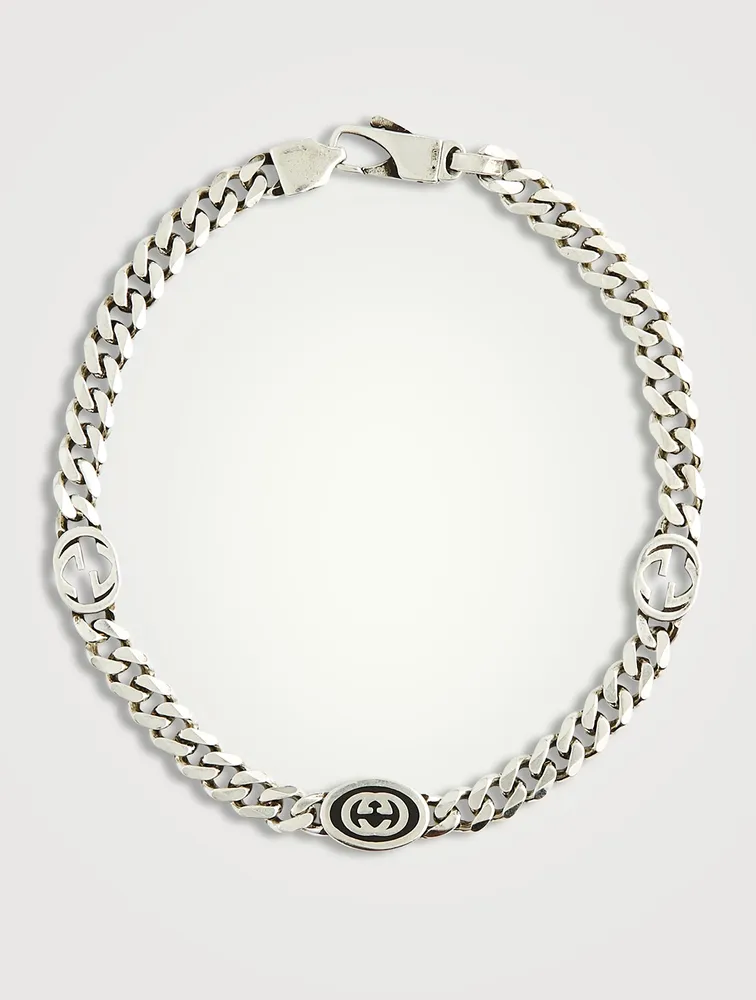 Interlocking G Sterling Silver Bracelet