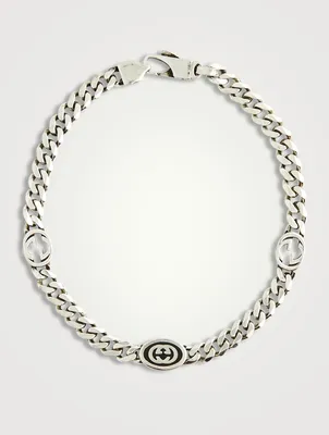 Interlocking G Sterling Silver Bracelet