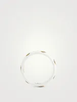 Interlocking G 18K Gold Icon Ring With White Zirconia