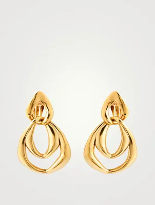 24K Gold Plated Spirale Double Link Earrings