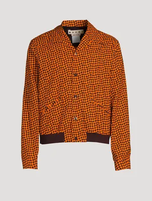 Cotton Printed Bomber Jacket