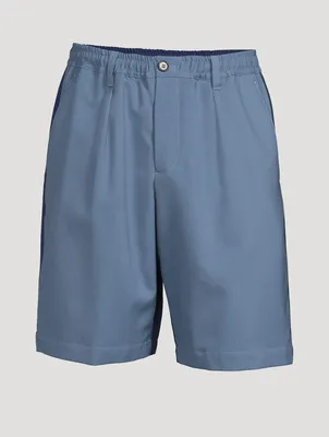 Wool Colourblock Bermuda Shorts