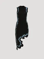 Brooklyn Wavy Asymmetric Dress Tie Dye Print