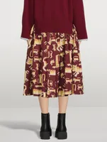 Cotton Midi Skirt Lunar New Year Tiger Print