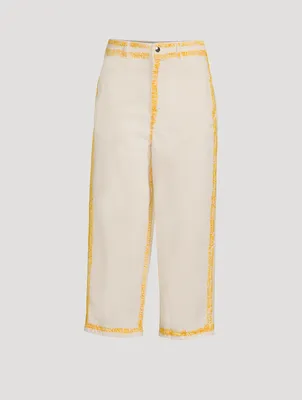 Boyfriend Jeans With Painted Edges