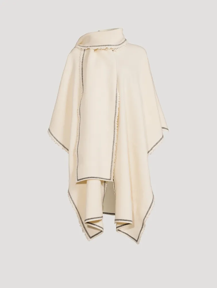 Wool Cape With Scarf