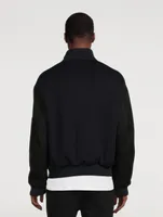 Wool Zip Bomber Jacket