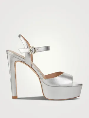Piper Metallic Leather Platform Sandals