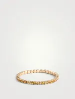 18K Gold Single Thread Ring With Yellow Sapphire