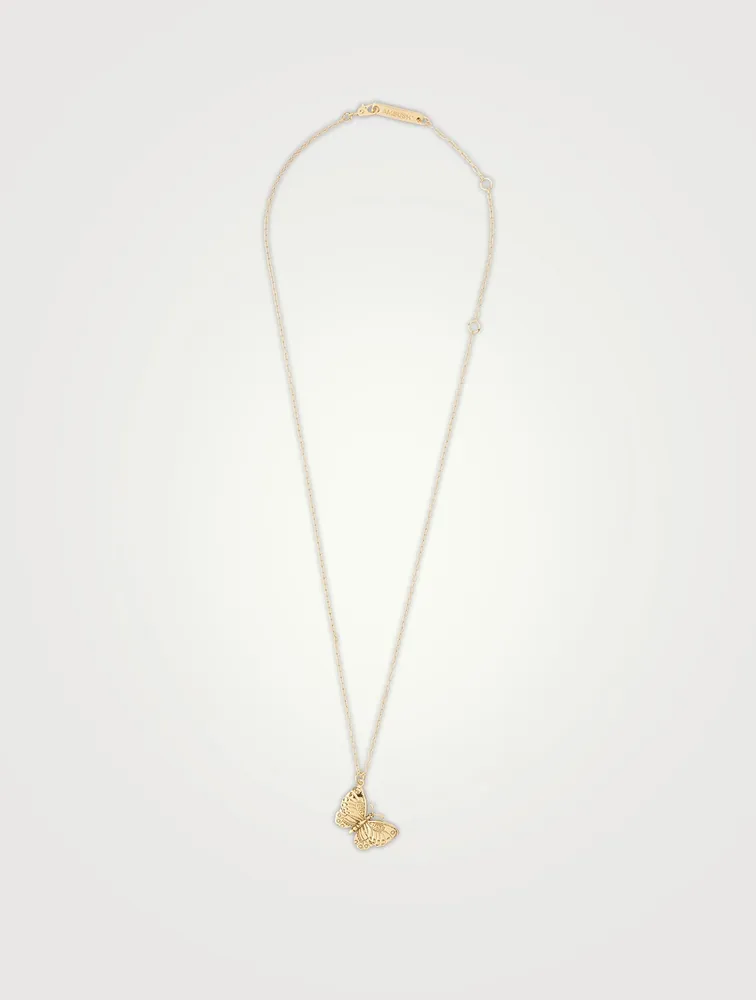Sterling Silver Small Butterfly Charm Necklace