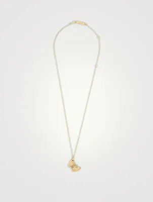 Sterling Silver Small Butterfly Charm Necklace