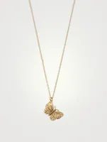 Sterling Silver Small Butterfly Charm Necklace