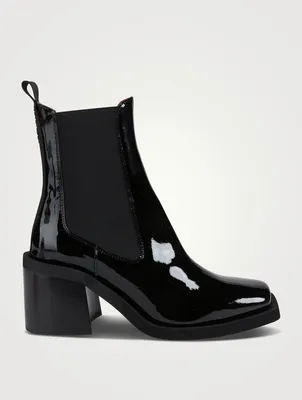 Patent Leather Ankle Boots