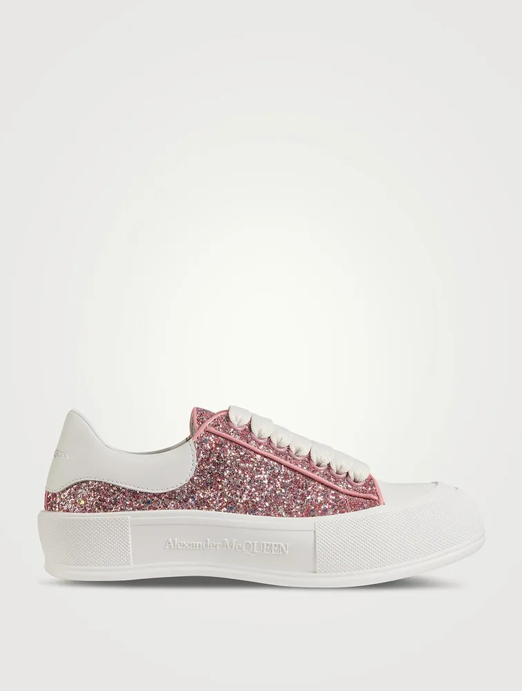 Deck Plimsoll Glitter Sneakers