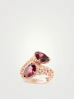 Serpent Bohème Two-Stone Ring With Rhodolite Garnet