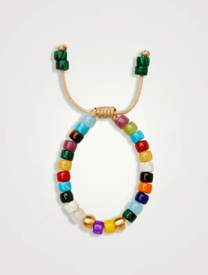 Multi Gemstone Bracelet With 14K Gold
