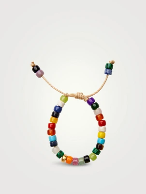 Multi Gemstone Bracelet With 14K Gold