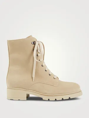 Sabel Suede Lace-Up Ankle Boots