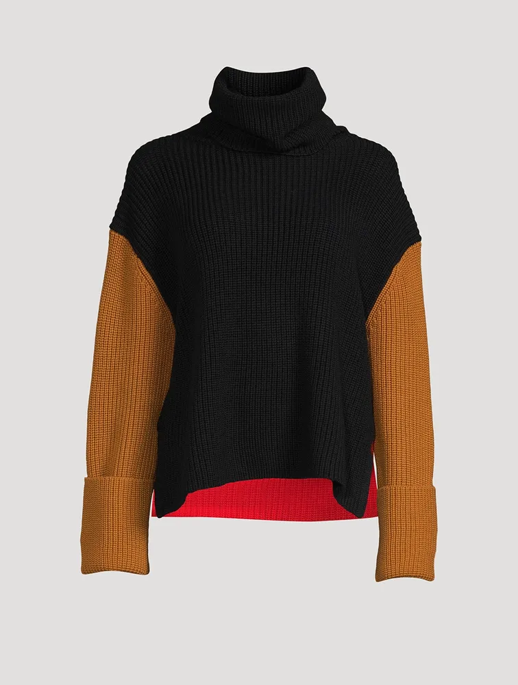 Jumbo Cuff Wool Sweater