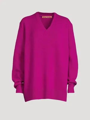 Wool And Cashmere V-Neck Sweater