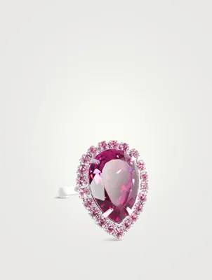 Pear-Cut Ring With Crystal