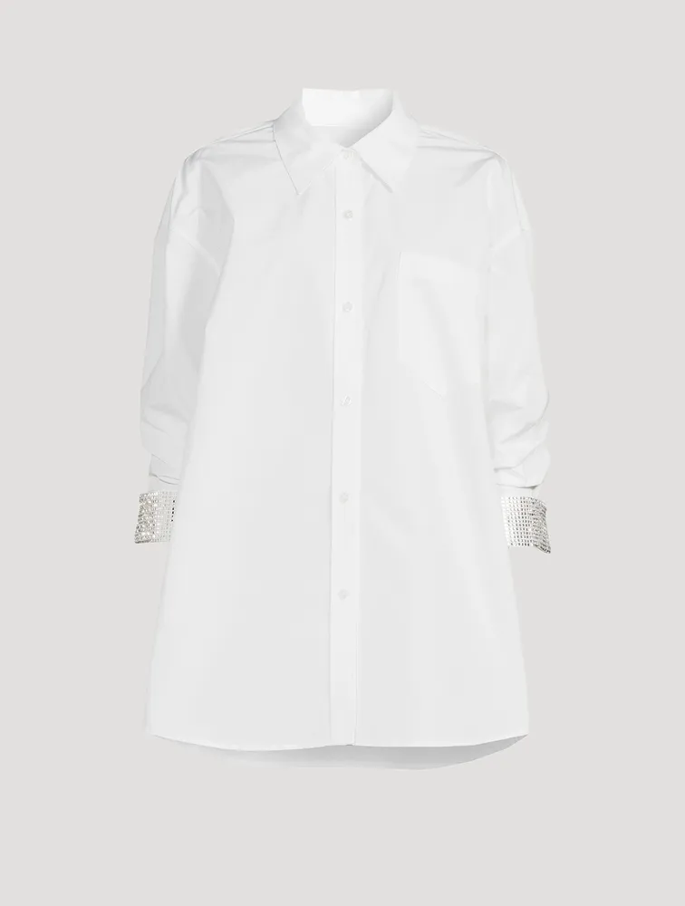 Cotton Shirt With Crystal Cuffs