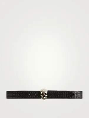 3D Skull Leather Belt