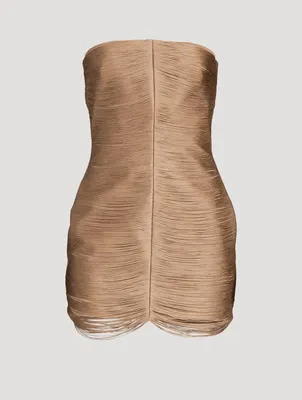 Fringe Bandeau Mini Dress