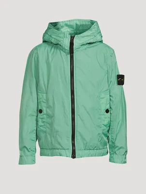 Nylon Zip Jacket With Hood