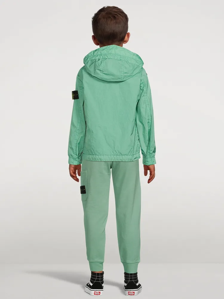 Nylon Zip Jacket With Hood