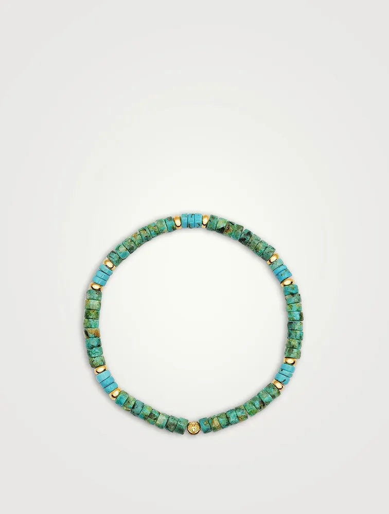 Turquoise Heishi Beaded Bracelet