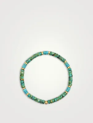 Turquoise Heishi Beaded Bracelet