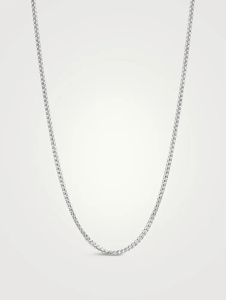Squared Silver Chain Necklace
