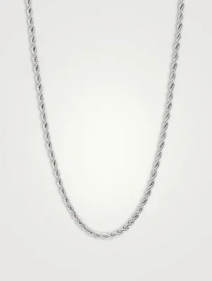 Silver Rope Chain Necklace