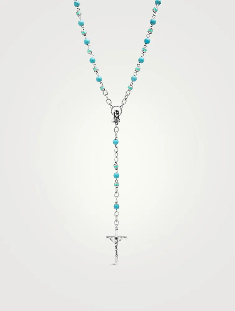 Rosary Necklace With Turquoise