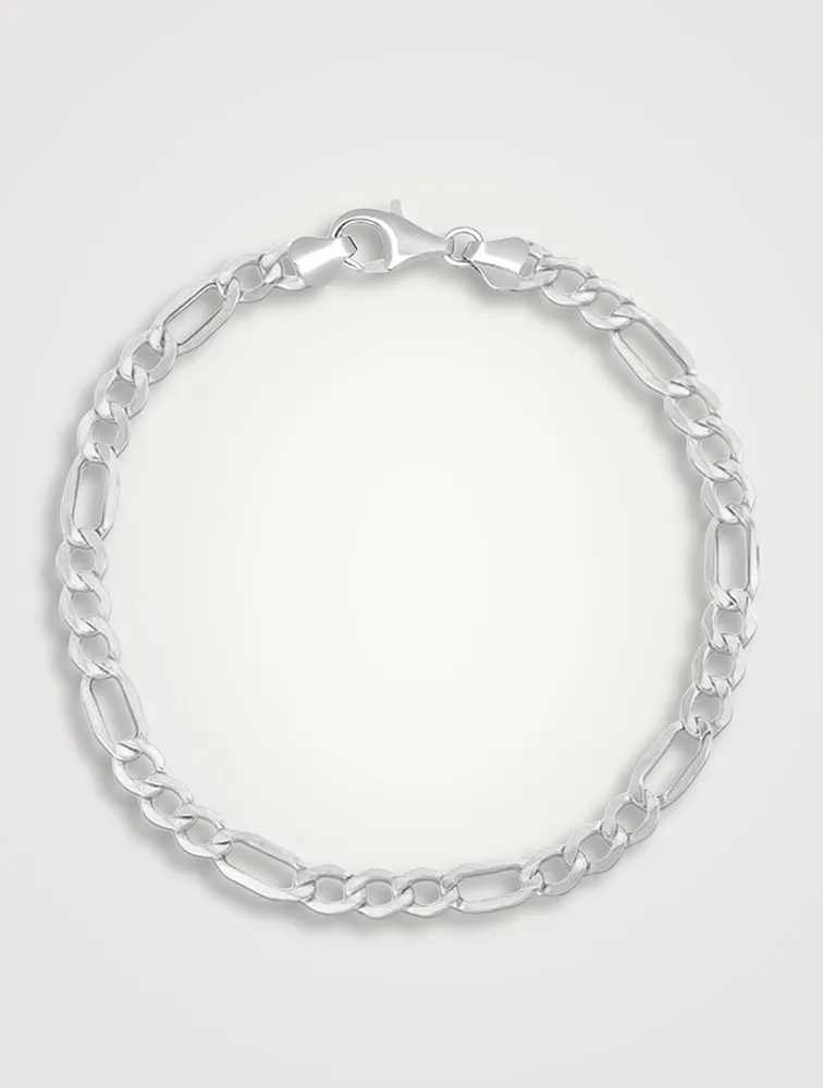 Silver Figaro Bracelet