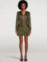 Dragonfly Metallic Mini Dress