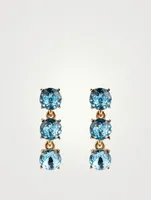 Small Dome Crystal Earrings