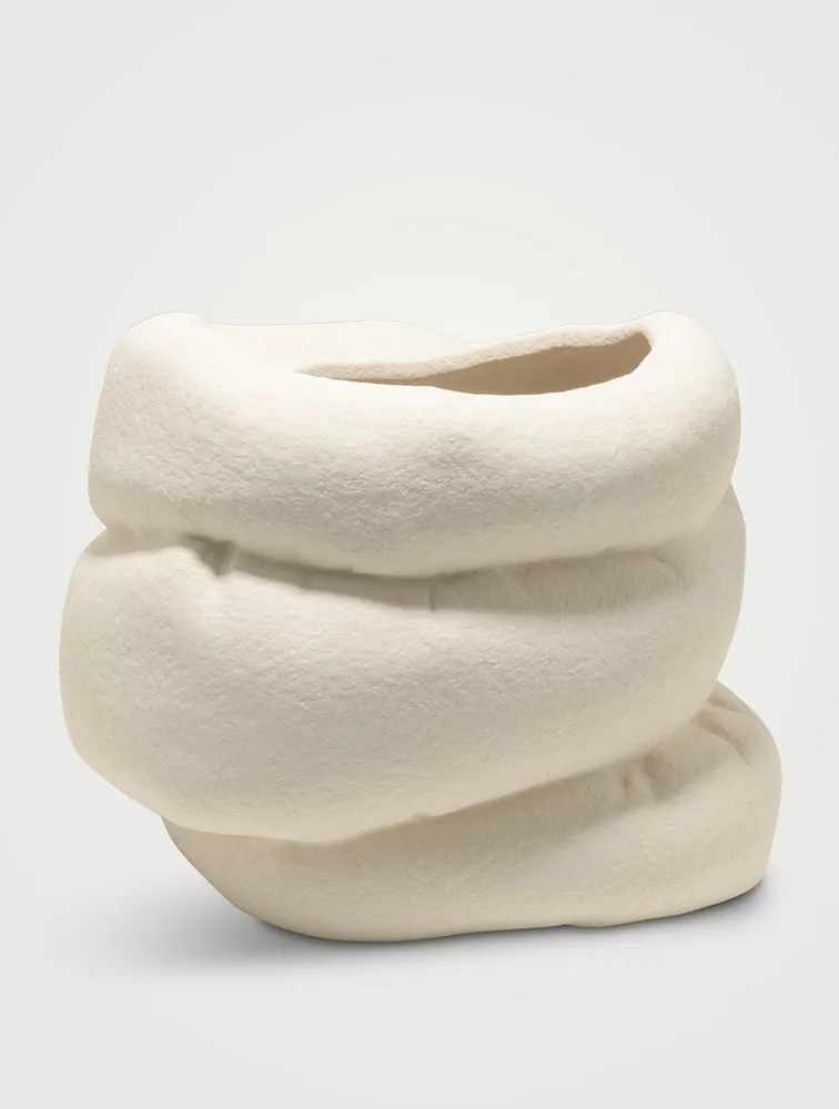 Large Puffy Ceramic Vase